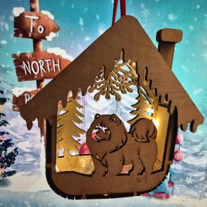 Julehuse med motiver og lys