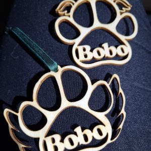 Mindeophæng pote med vinger og navn efter ønske